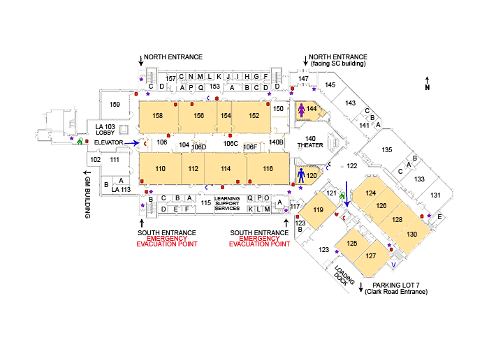 Crane Liberal Arts & Science first floor map