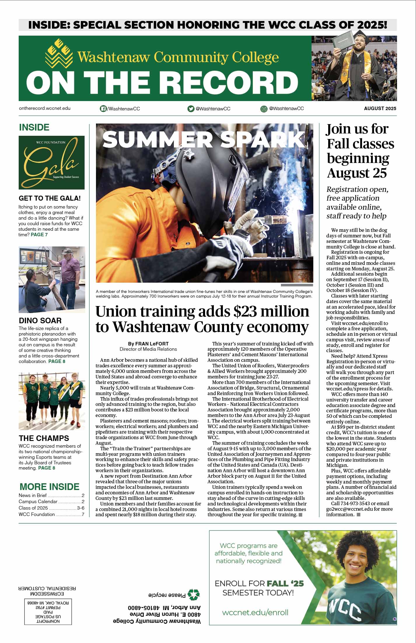 on the record cover - august 25