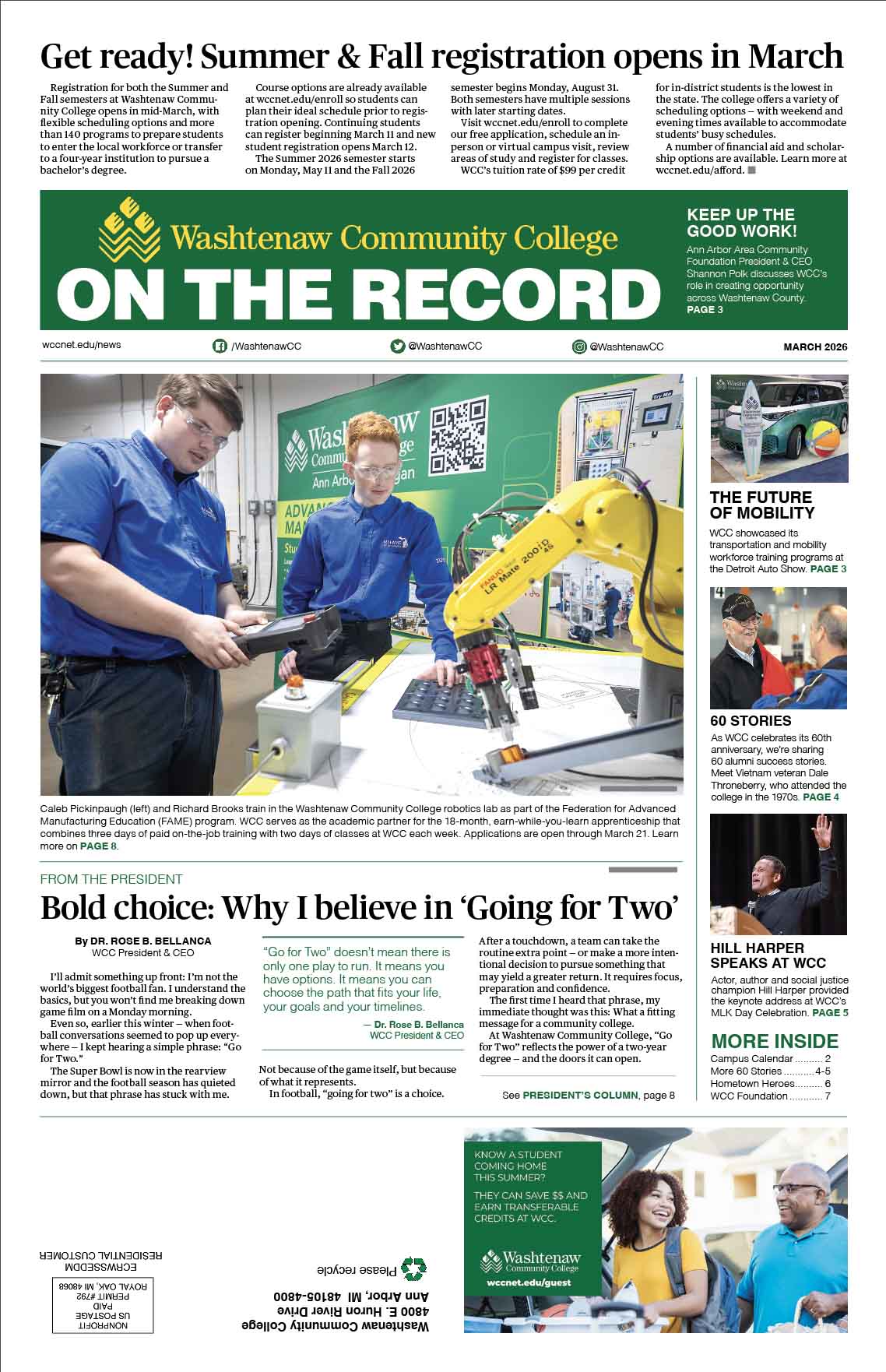 on the record March 26 cover